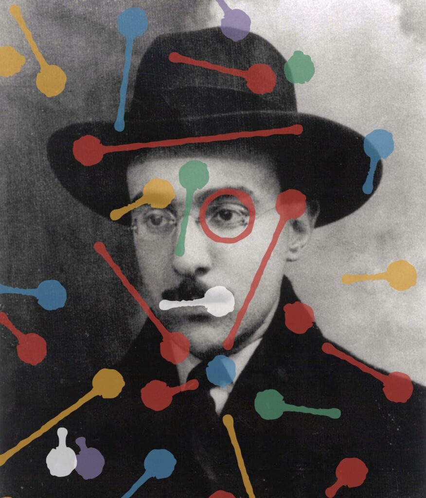 Portrait of Fernando Pessoa (1914), digitally recolored